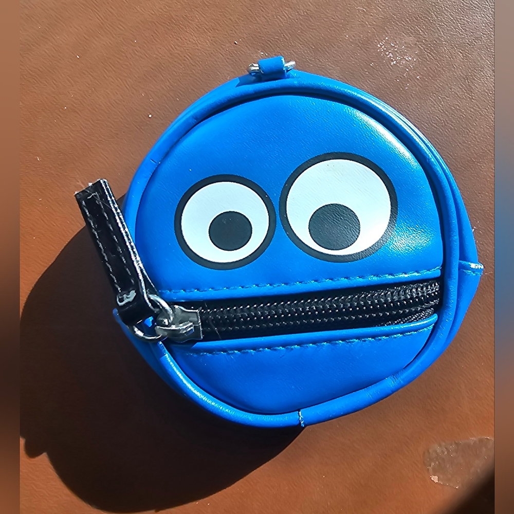 Blus emoji face quirky coin purse bag charm for keychain, bookbag, purse
